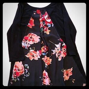 Le Lis Floral Two Tone Shirt
